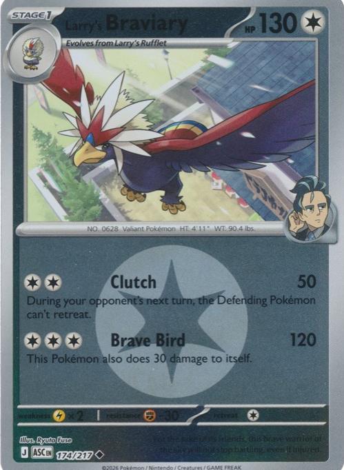 Ascended Heroes Larry's Braviary [Energy] Pokémon card